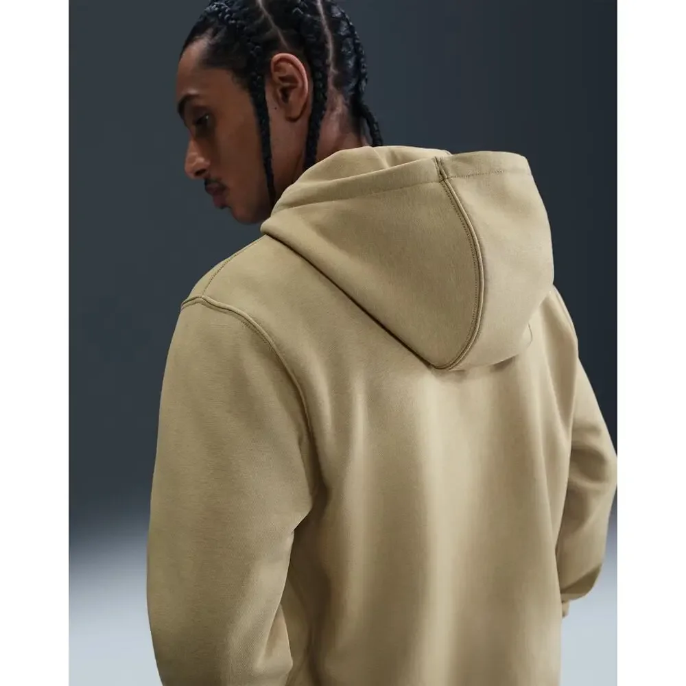 NEW Nike Club Men's Full-Zip Fleece Hoodie Parachute Beige FN3861-297 Size M